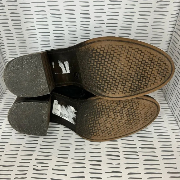 Lucky Brand LK-Roquee Nubuck Leather Double Zipper Black Ankle‎ Boots size 9 - Picture 9 of 9